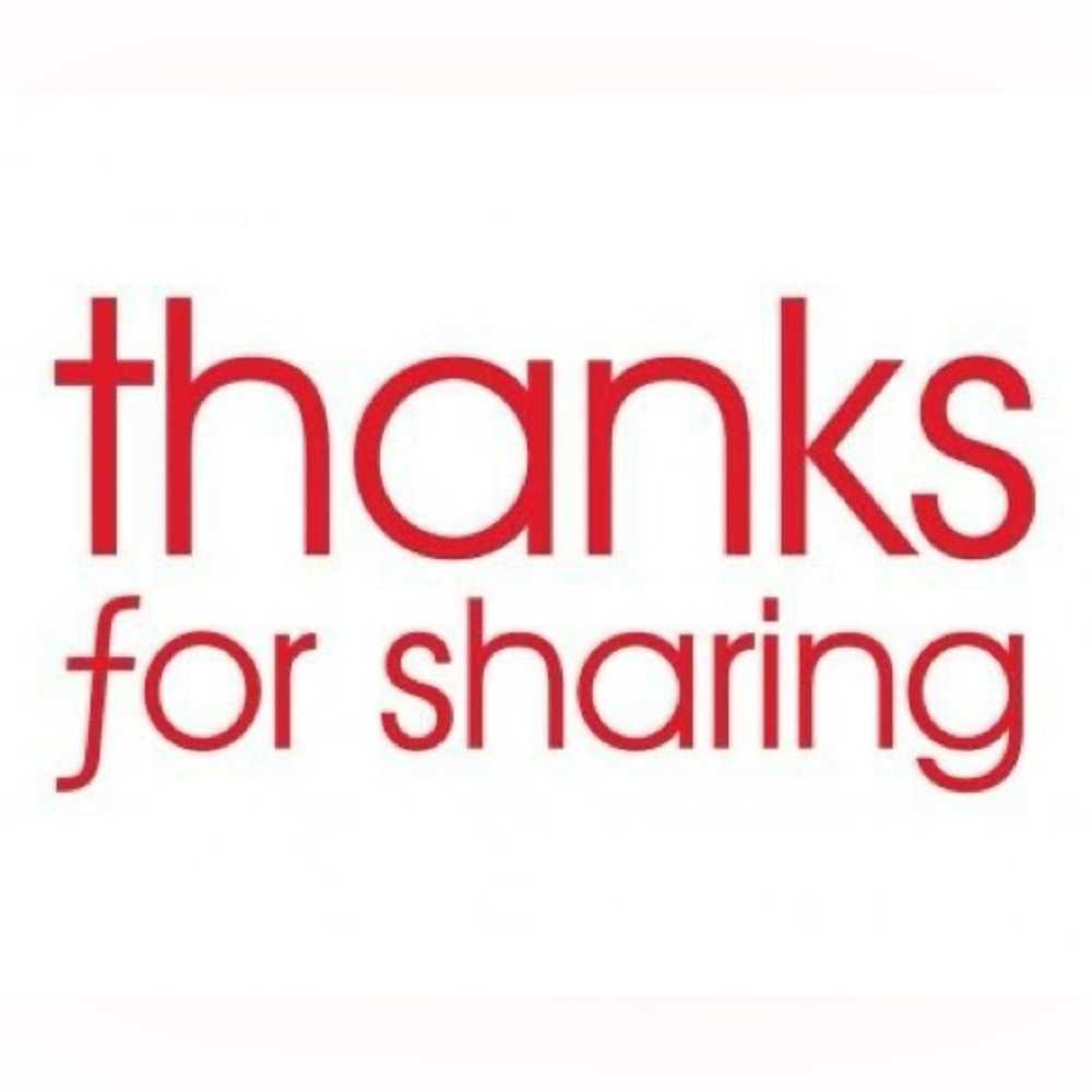 Red 'Thanks for Sharing' Sign